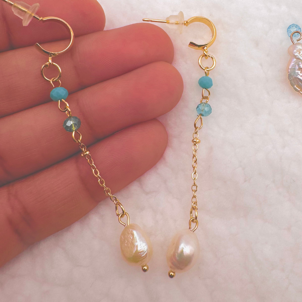 beeeeu pearl drop earrings