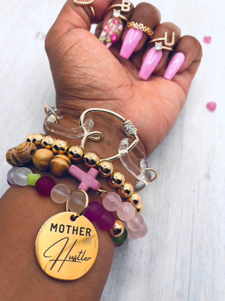 beeeeu mother hustler mothers day gift ideas bracelet set charm love link chain 